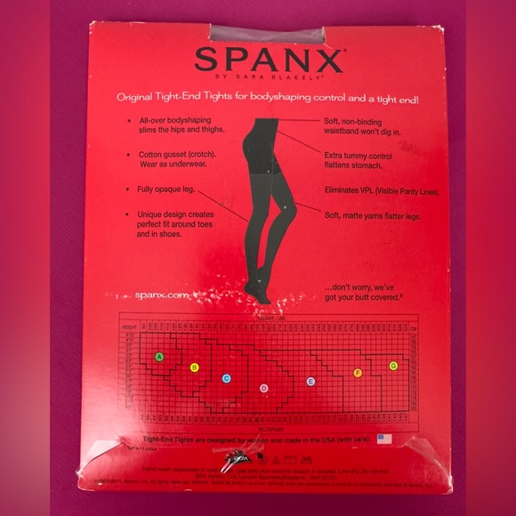 SPANX BY SARAH BLAKELY Body Shaping Tight-End-Tights, Raspberry color Si… - Picture 4 of 6